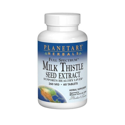 Planetary Herbals, Full Spectrum Milk Thistle Seed Extract, 260 Mg, 60 Tabs Planetary Herbals