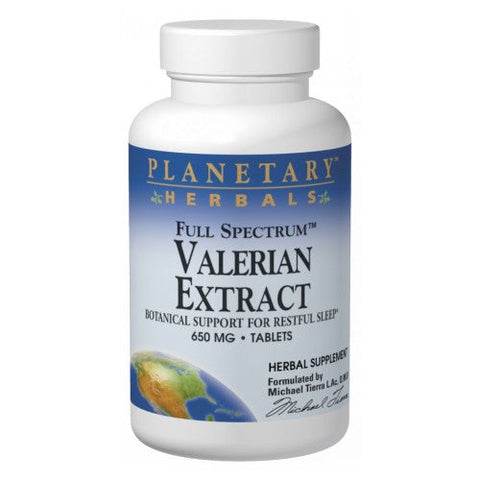 Planetary Herbals, Full Spectrum Valerian Extract, 30 Tabs Planetary Herbals