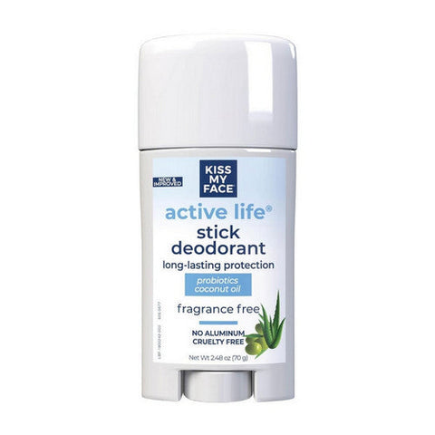 Kiss My Face, Deodorant Active Life, Fragrance Free EA 1/2.48 OZ Kiss My Face