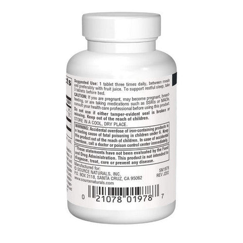 Source Naturals, L-Tryptophan, 500 MG, 30 Tabs Source Naturals
