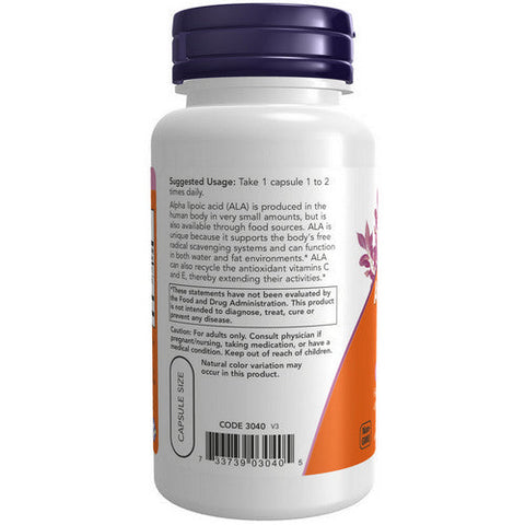 Now Foods, Alpha Lipoic Acid, 100 mg, 60 Vcap Now Foods