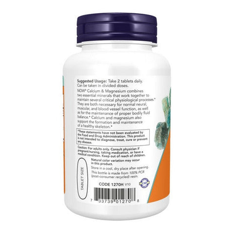 Now Foods, Calcium & Magnesium, 500/250 mg, 100 Tabs Now Foods