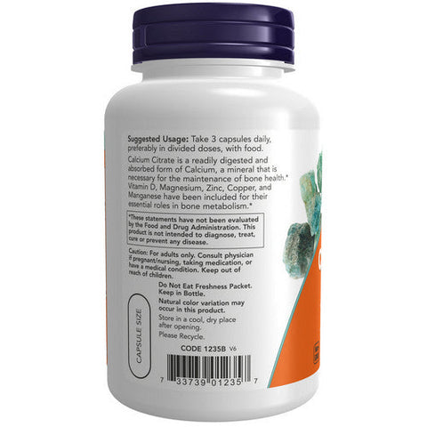 Now Foods, Calcium Citrate, 120 Veg Caps Now Foods
