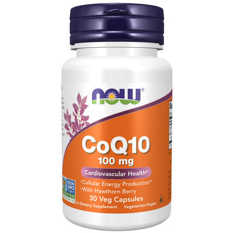 Now Foods, CoQ10 with Hawthorn Berry Vegetarian, 100 mg, 30 Vcaps Now Foods
