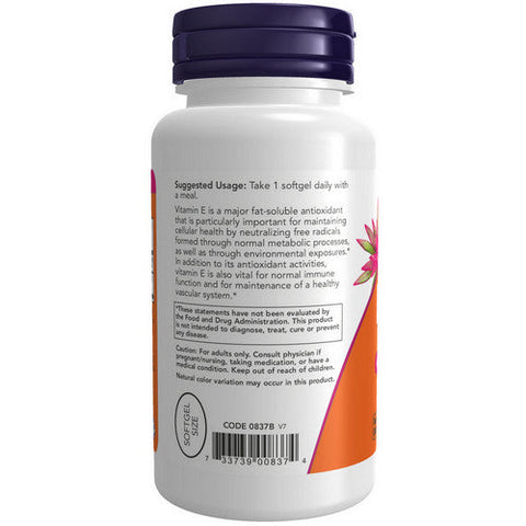 Now Foods, Vitamin E-400 D-Alpha Tocopheryl, 268 Mg, 100 Softgels Now Foods