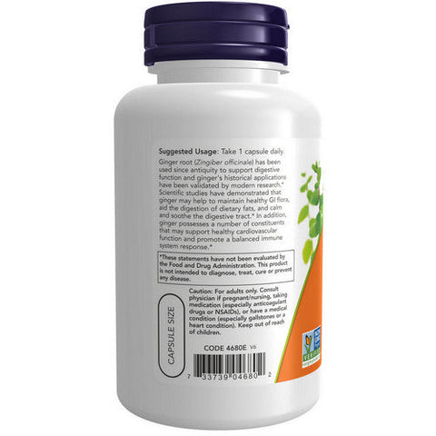 Now Foods, Ginger Root, 550 mg, 100 Caps Now Foods