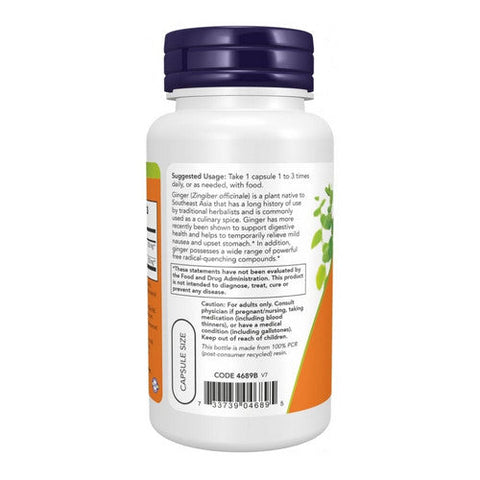 Now Foods, Ginger Root Extract, 250 Mg, 90 Veg Caps Now Foods