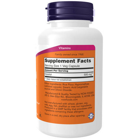 Now Foods, Inositol, 500 mg, 100 Caps Now Foods