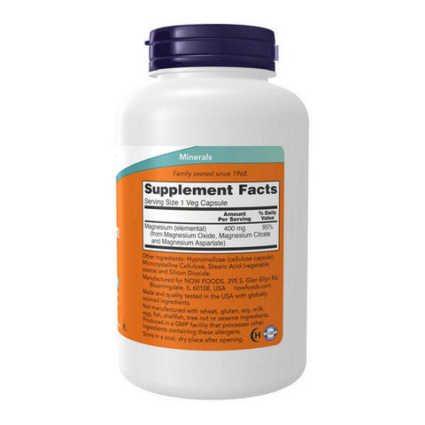 Now Foods, Magnesium Caps, 400 Mg, 180 Veg caps Now Foods