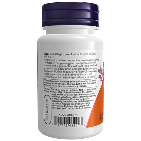 Now Foods, Melatonin, 3 mg, 60 Caps Now Foods