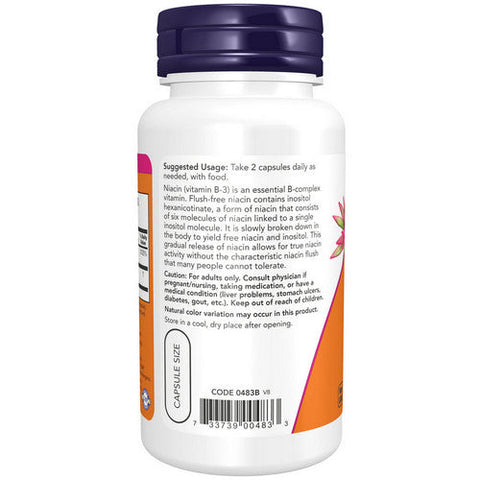 Now Foods, Flush-Free Niacin, 250 mg, 90 Caps Now Foods