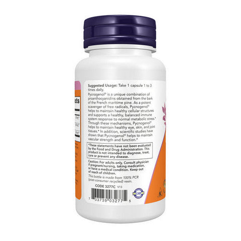 Now Foods, Pycnogenol, 60 mg, 50 Vcaps Now Foods