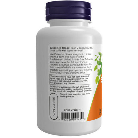 Now Foods, Saw Palmetto Berries, 550 mg, 100 Caps Now Foods