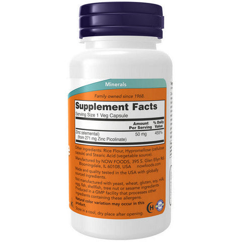 Now Foods, Zinc Picolinate, 50 mg, 120 Caps Now Foods