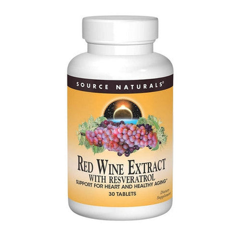 Source Naturals, Red Wine Extract, W/resveratrol Tabs 30 Tabs Source Naturals