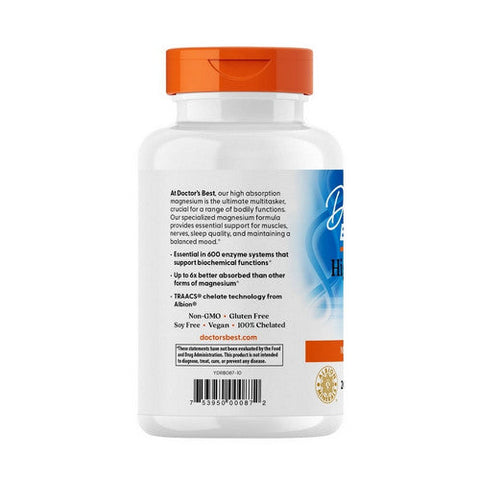Doctors Best, High Absorption Magnesium, 240 Tablets Doctors Best