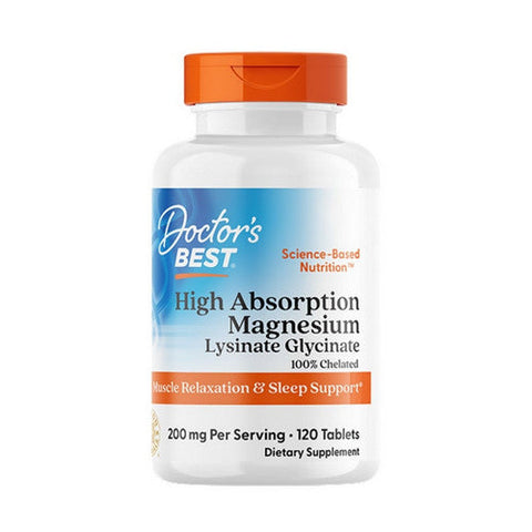 Doctors Best, High Absorption Magnesium Powder, 200 Mg, 120 Tablets Doctors Best