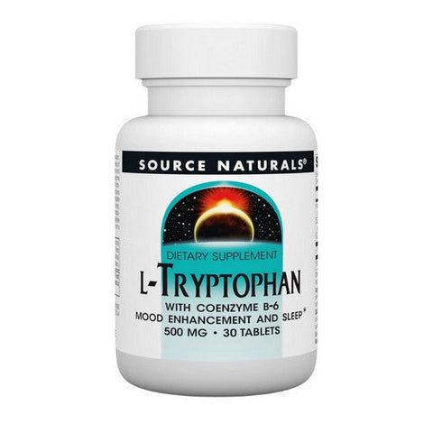 Source Naturals, L-Tryptophan, 500 mg, 30 Tabs Source Naturals