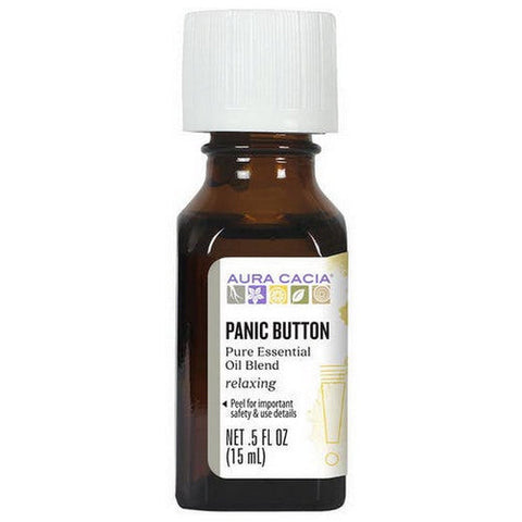 Aura Cacia, Pure Aromatherapy Oil Panic Button Neroli And Rose, 0.5 Oz Aura Cacia