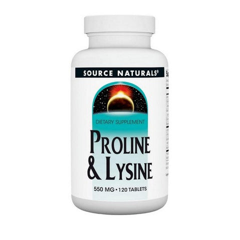 Source Naturals, Proline And Lysine, 275 mg, 120 Tabs Source Naturals