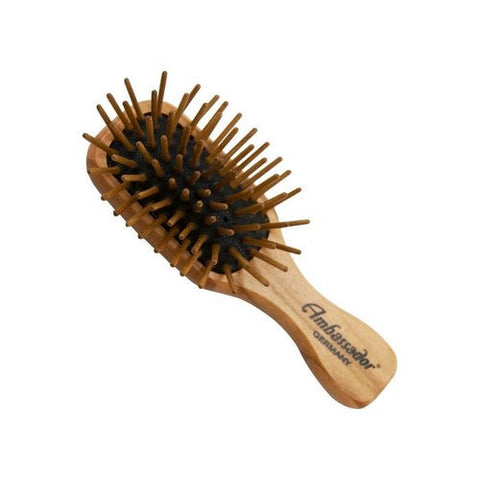 Fuchs Child/ Adult Toothbrushes, Hairbrush Olivewood Mini With Wooden Pins 5116, 1 Unit Fuchs Child/ Adult Toothbrushes