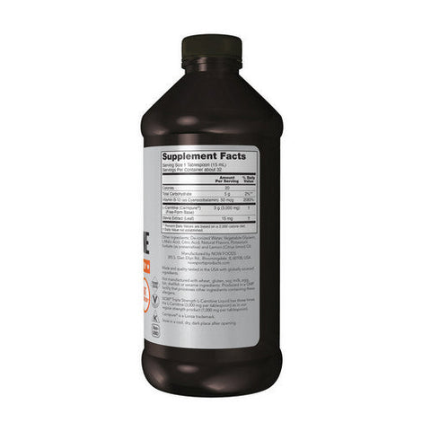 Now Foods, L-Carnitine Liquid, 3000 mg, 16 Oz Now Foods