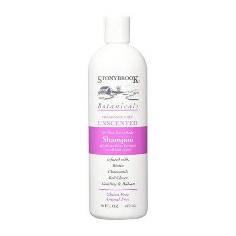 Stony Brook Botanicals, Oil Free Extra Body Shampoo Unscented, Unscented, 16 Oz Stony Brook Botanicals