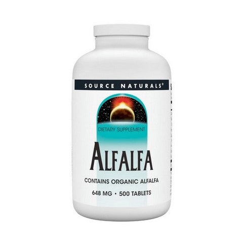 Source Naturals, Alfalfa, 648 Mg, 500 Tabs Source Naturals