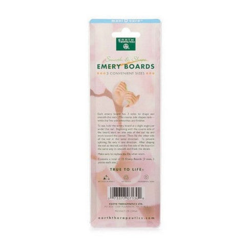 Earth Therapeutics, Assorted Emery Boards, 15 Count Earth Therapeutics