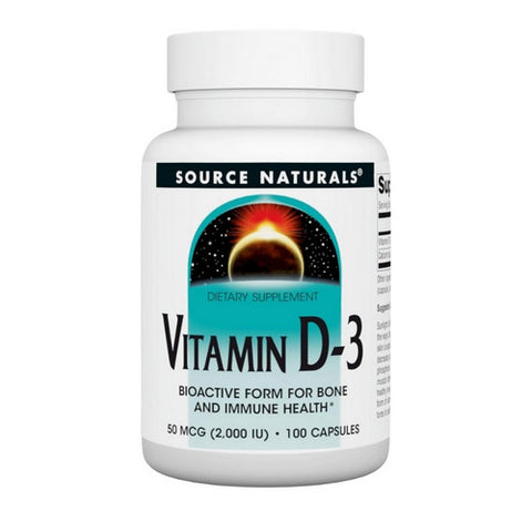 Source Naturals, Vitamin D 2000 IU, 100 caps Source Naturals
