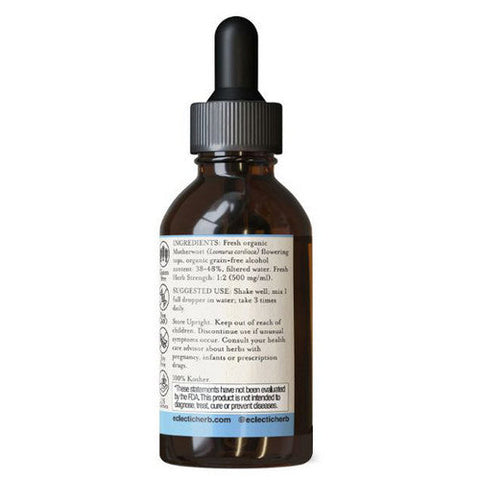 Eclectic Herb, Motherwort, 2 Oz with Alcohol Eclectic Herb