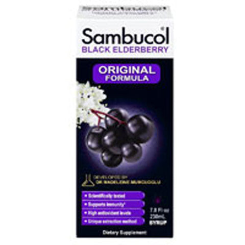 Sambucol, Black Elderberry Immune System Support, Syrup 7.8 Oz Sambucol