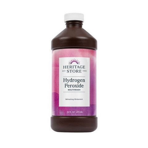 Heritage Store, Hydrogen Peroxide Mouthwash, Mint 16 OZ Heritage Store