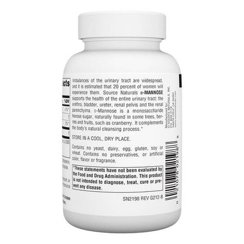 Source Naturals, D-Mannose, 500 Mg, 60 Caps Source Naturals