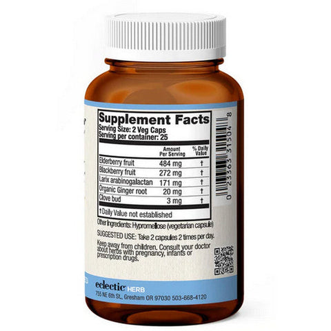 Eclectic Herb, Elderberry Immune, 475 mg, 50 Caps Eclectic Herb