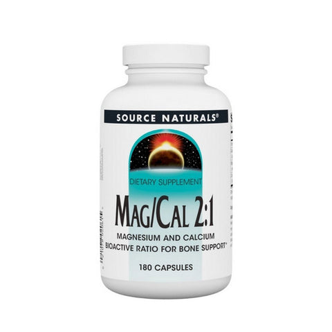 Source Naturals, Magnesium and Calcium 2:1, 370 mg, 180 Caps Source Naturals