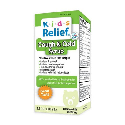 Kids Relief Cough And Cold Syrup 0-12 Years 3.4 Oz by Homeolab