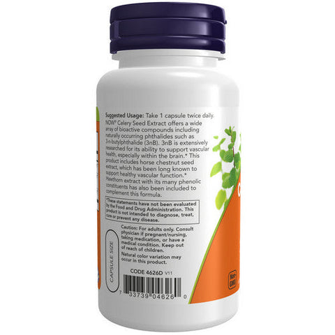 Now Foods, Celery Seed Extract, 60 Veg Caps Now Foods