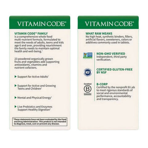Garden of Life, Vitamin Code, Family Formula 120 Caps Garden of Life