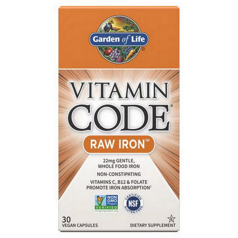 Garden of Life, Vitamin Code Raw Iron, 30 Caps Garden of Life
