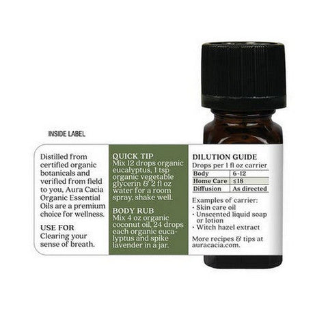 Aura Cacia, Essential Oil, Eucalyptus 0.25 oz Aura Cacia
