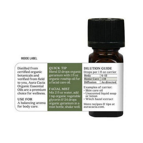 Aura Cacia, Essential Oil, Geranium 0.25 oz Aura Cacia