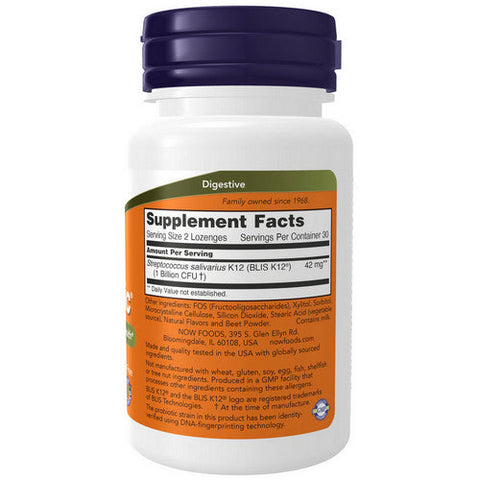 Now Foods, OralBiotic Blis K12, 60 Lozenges Now Foods