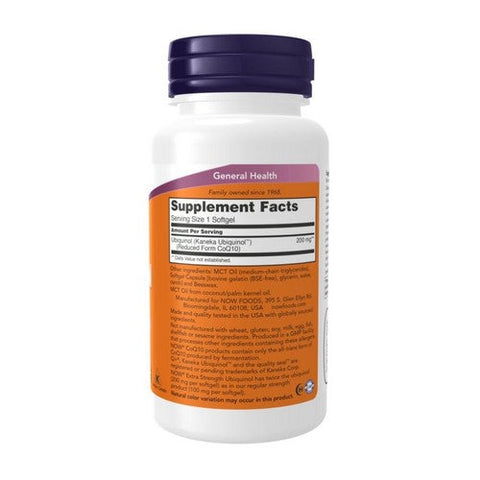 Now Foods, Ubiquinol Extra Strength, 200 mg, 60 Softgels Now Foods