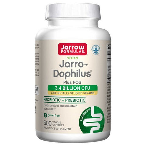 Jarrow Formulas, Jarro-Dophilus + FOS, 3.4 Billion CFU, 300 Caps Jarrow Formulas