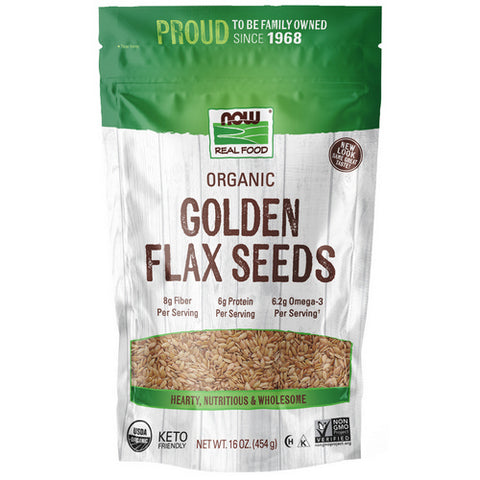 Golden Flax Seeds Organic 1 lb by Now Foods