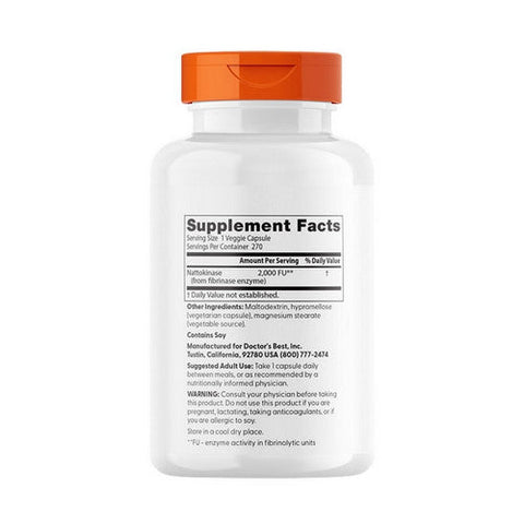 Doctors Best, Nattokinase, 2,000 FUs, 270 Veggie Caps