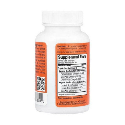 Seabuck Wonders, Omega-7 Complete, 60 Softgels
