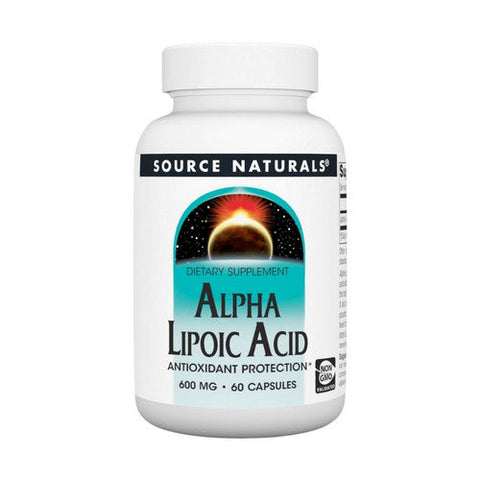 Source Naturals, Alpha Lipoic Acid, 600 MG, 60 caps Source Naturals