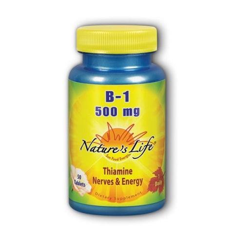 Nature's Life, Vitamin B-1, 500 mg, 50 tabs Nature's Life